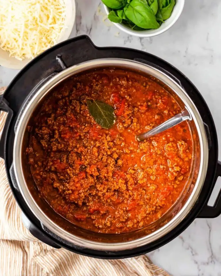 Lighter Weeknight Instant Pot Bolognese Recipe