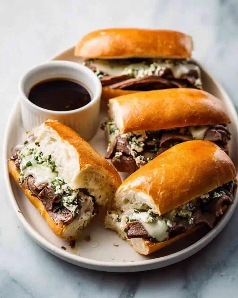 French Dip Sandwiches with Melted Gruyère and Rich Au Jus Recipe