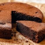 Dense & Fudgy Flourless Chocolate Cake Recipe