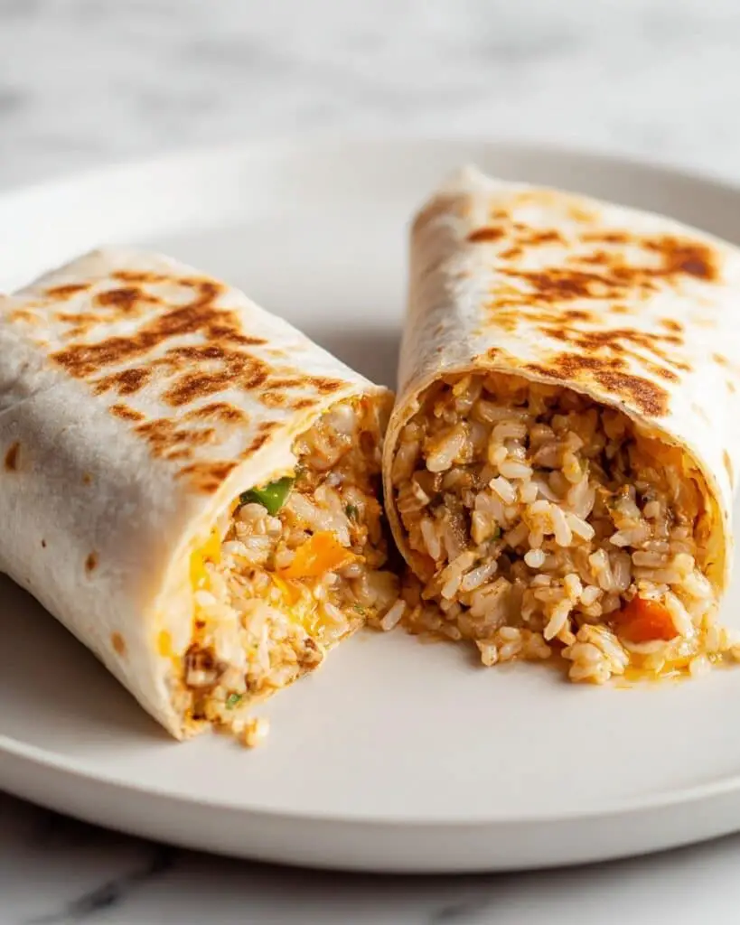 Cheesy Ground Chicken and Rice Burritos Recipe