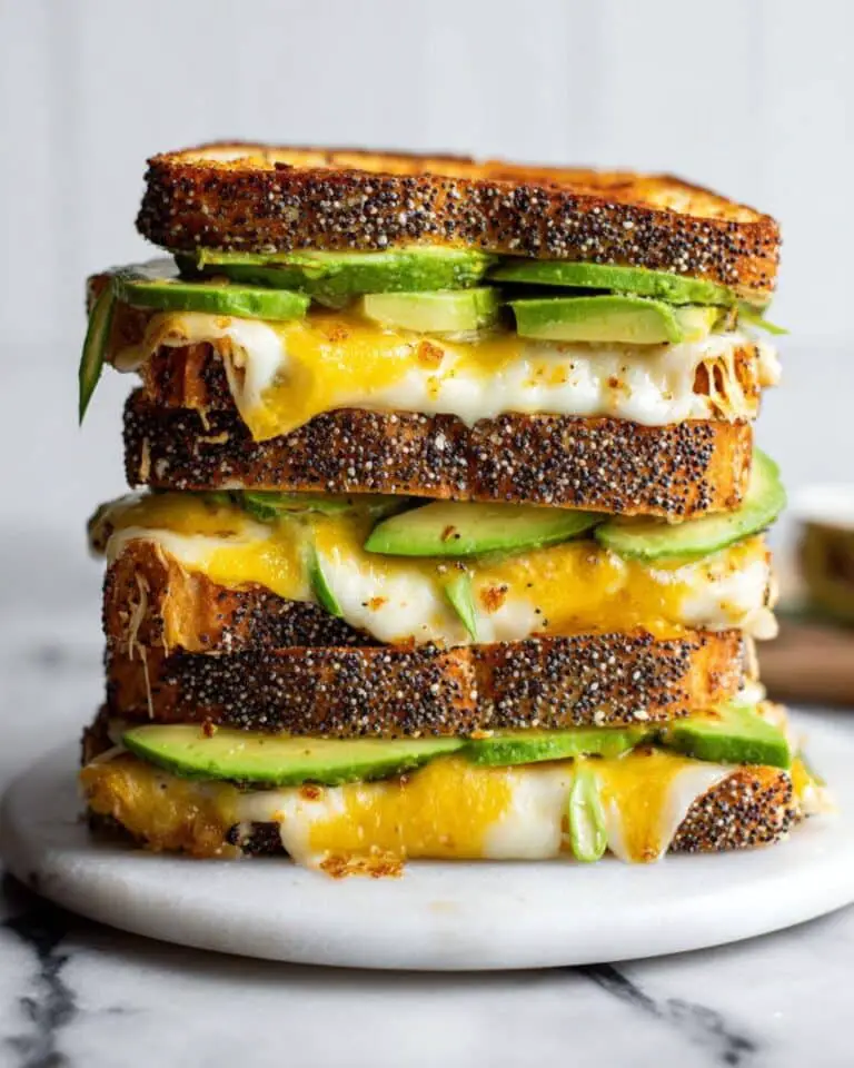 Avocado and Triple-Cheese Grilled Cheese Sandwich Recipe