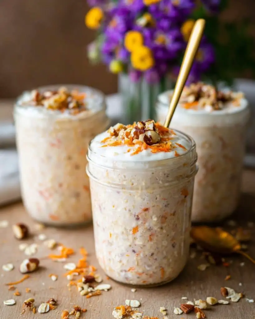 The BEST Carrot Cake Overnight Oats Recipe