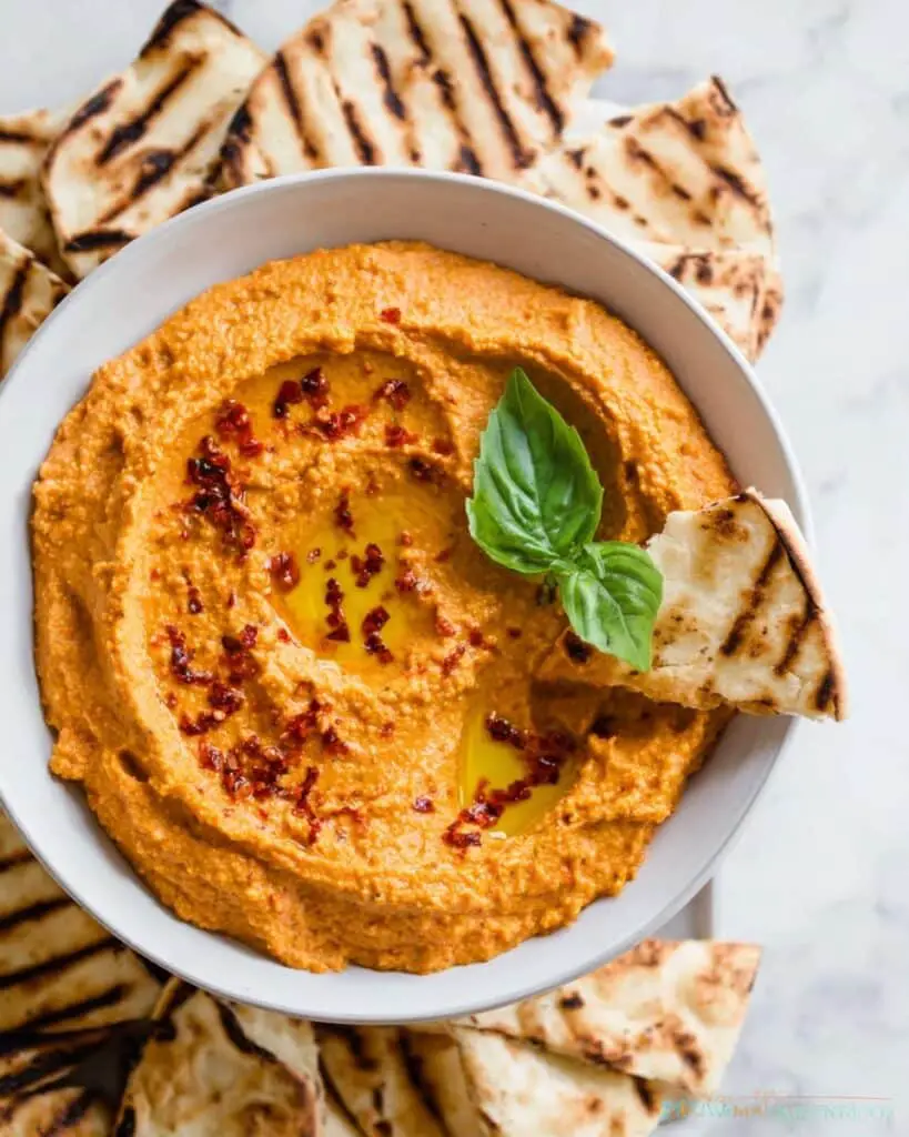 Pizza Hummus: Dairy-Free, Sesame-Free Veggie and Chip Dip Recipe