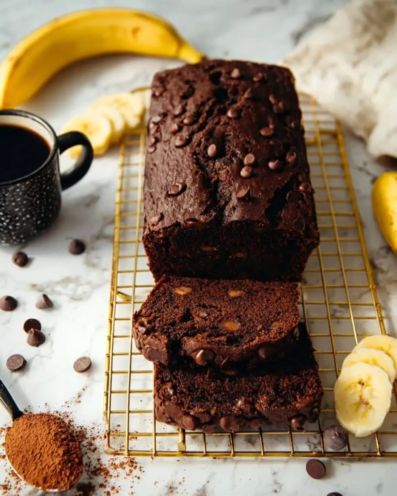 High Protein Chocolate Banana Bread Recipe