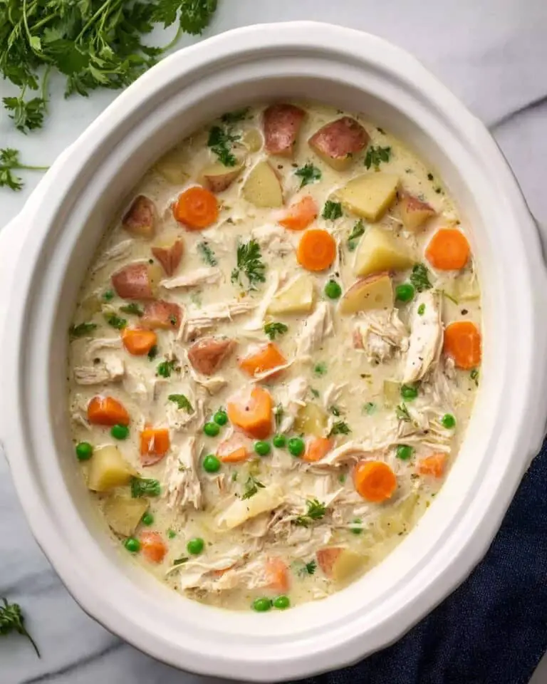 Slow Cooker Garlic Parmesan Chicken Stew Recipe