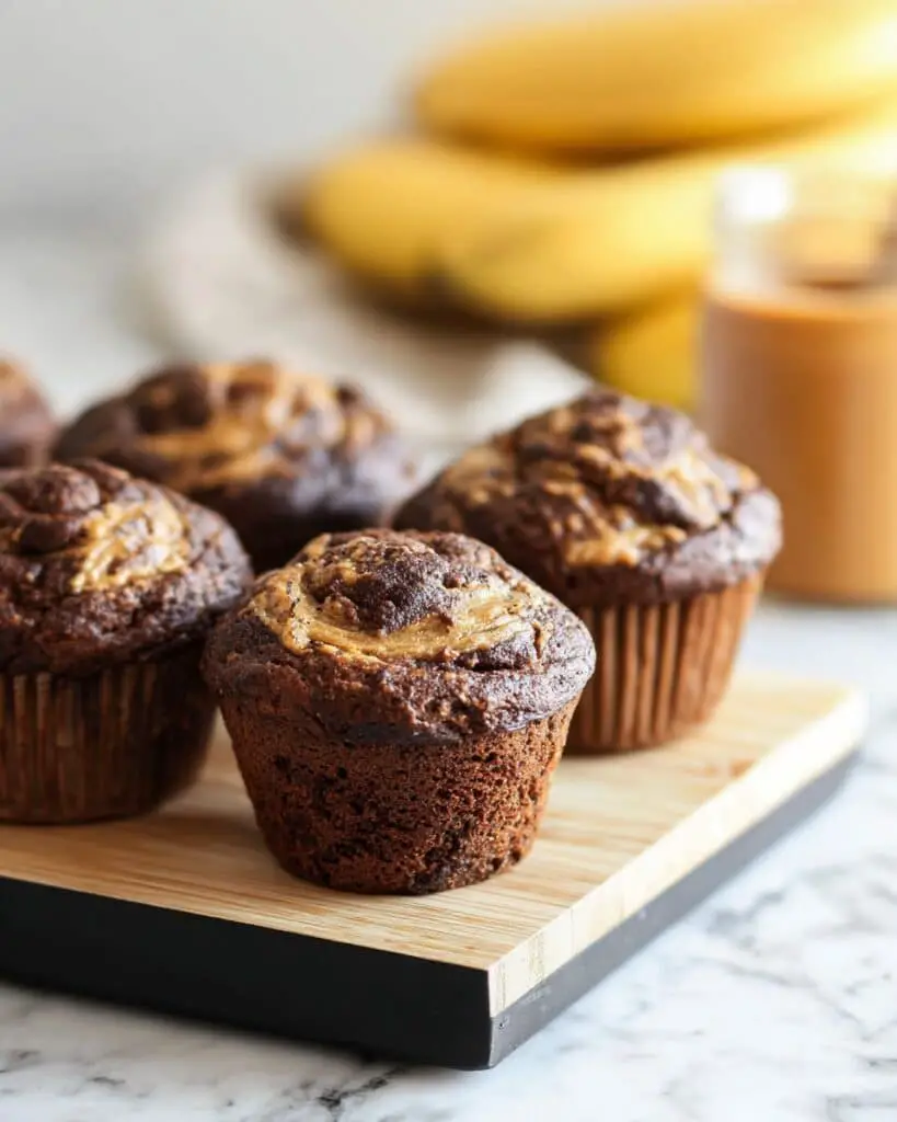 Chocolate Peanut Butter Banana Muffins (Gluten-Free & Dairy-Free Options) Recipe