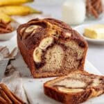 Cinnamon Swirled Banana Bread Recipe
