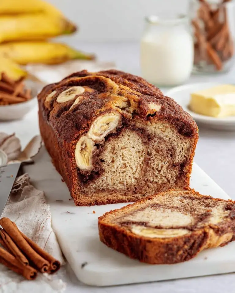 Cinnamon Swirled Banana Bread Recipe