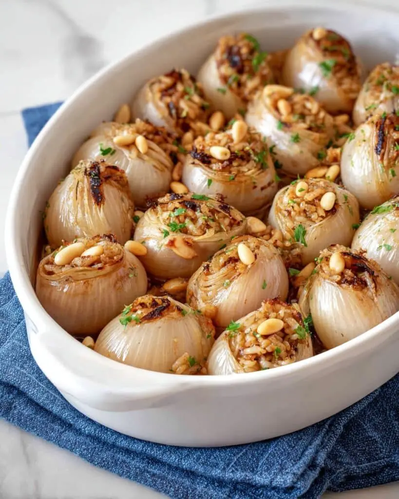 Stuffed Onions with Fragrant Rice and Pine Nuts Recipe