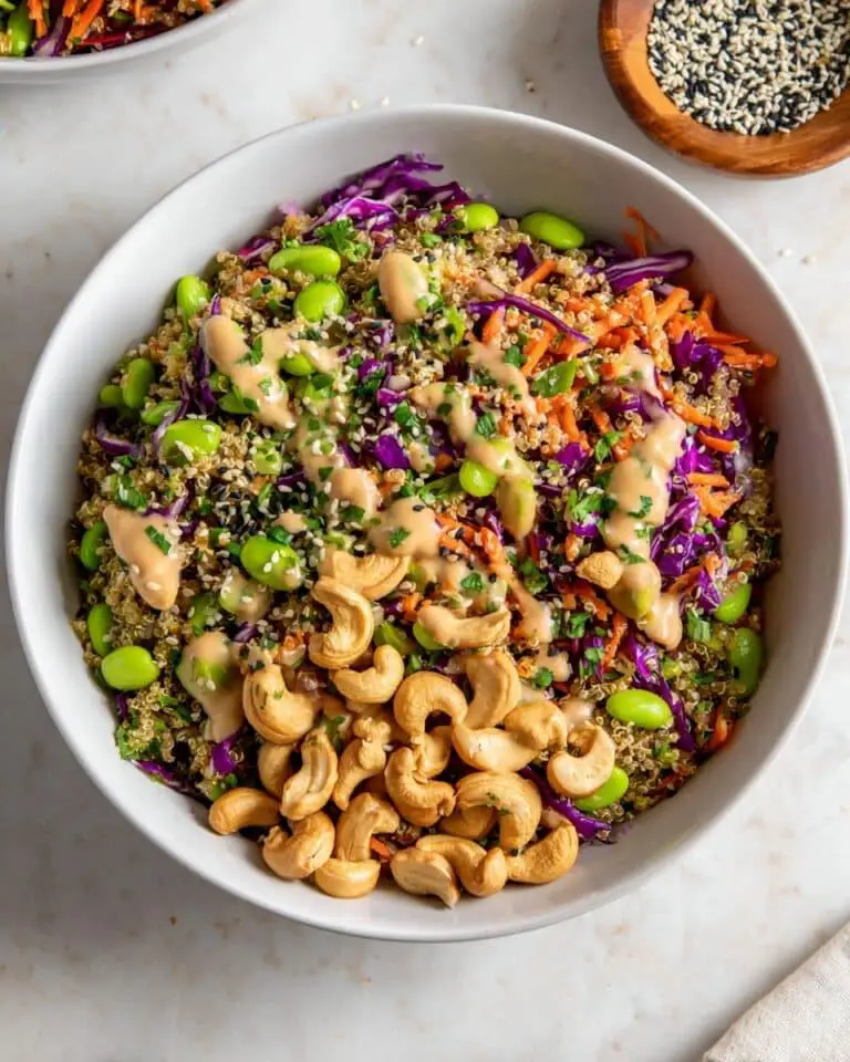 Edamame and Quinoa Salad with Peanut Dressing Recipe