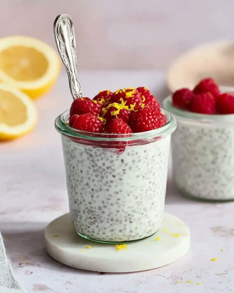 Creamy Lemon Chia Pudding with Raspberries Recipe