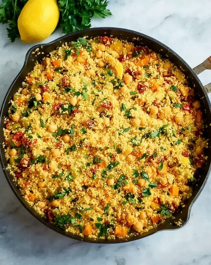 One-Pot Couscous with Chickpeas and Roasted Vegetables Recipe