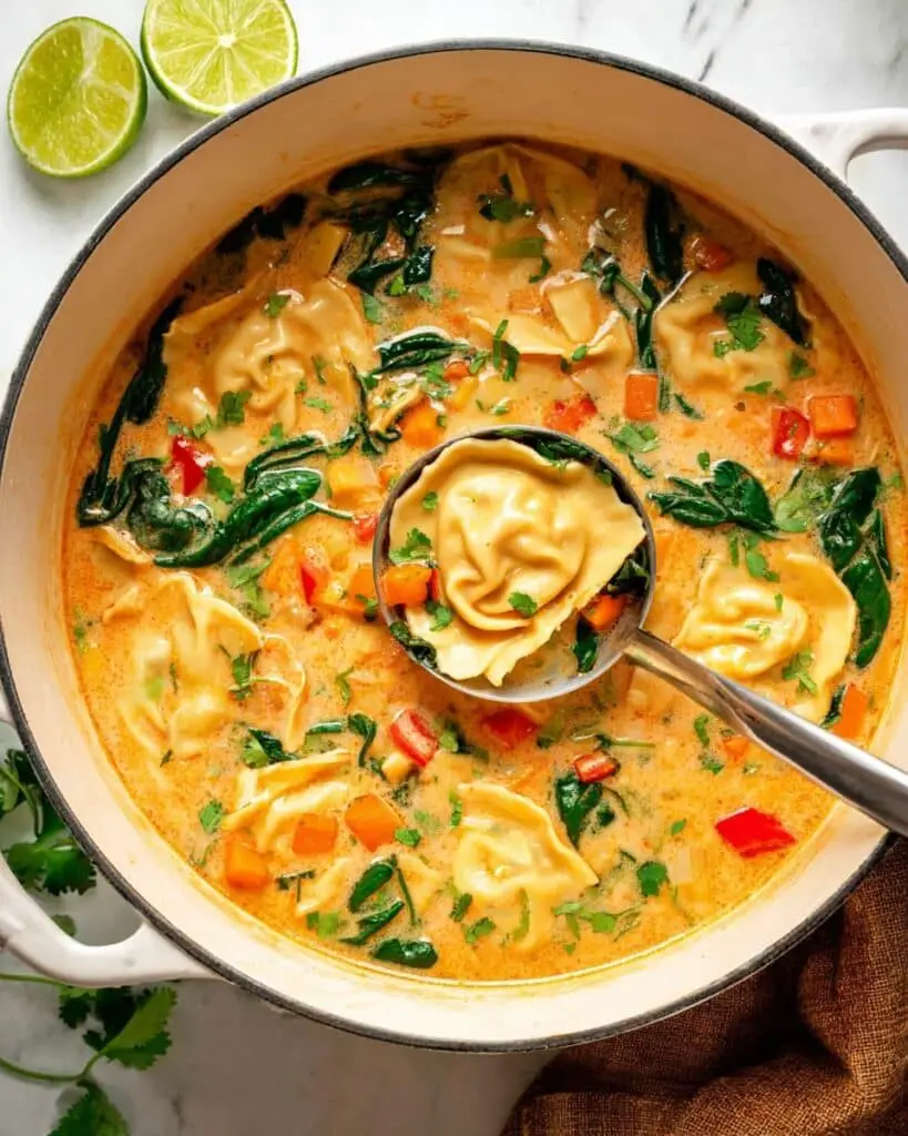 Thai Red Curry Potsticker Soup Recipe