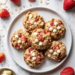 Strawberry Banana Oatmeal Cookies with White Chocolate Chips Recipe