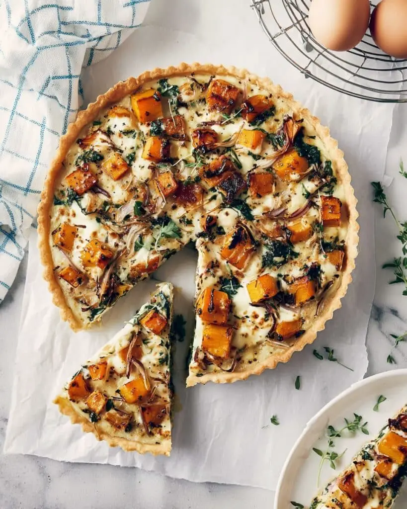 Butternut Squash, Kale, and Gruyère Quiche Recipe