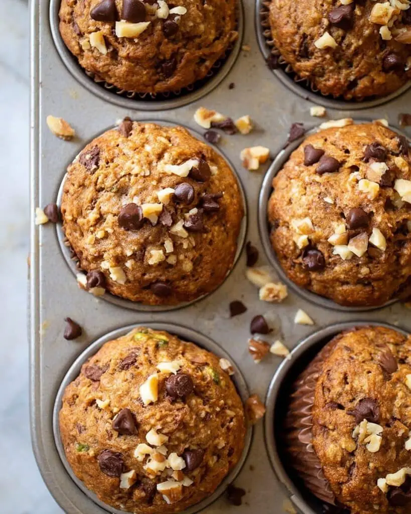 Hearty Whole Wheat Banana Zucchini Muffins Recipe