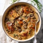 Mushroom Chicken in Creamy Garlic Sauce Recipe