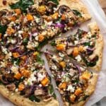 Roasted Butternut Squash and Mushroom Pizza with Hot Honey Drizzle Recipe