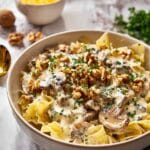 Creamy Gorgonzola Pasta with Mushrooms and Walnuts Recipe