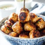 Sweet Potato Turkey Meatballs with Maple-Dipped Sauce Recipe