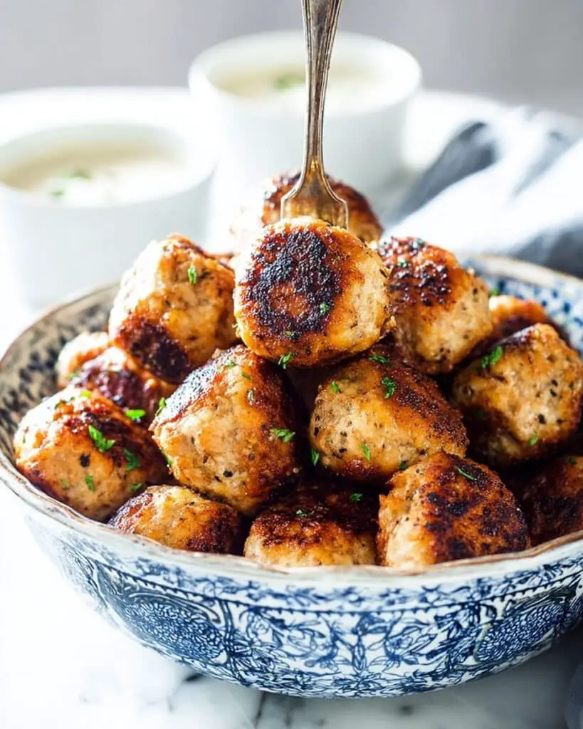 Sweet Potato Turkey Meatballs with Maple-Dipped Sauce Recipe