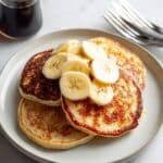 Light & Fluffy Greek Yogurt Pancakes with Bananas Recipe