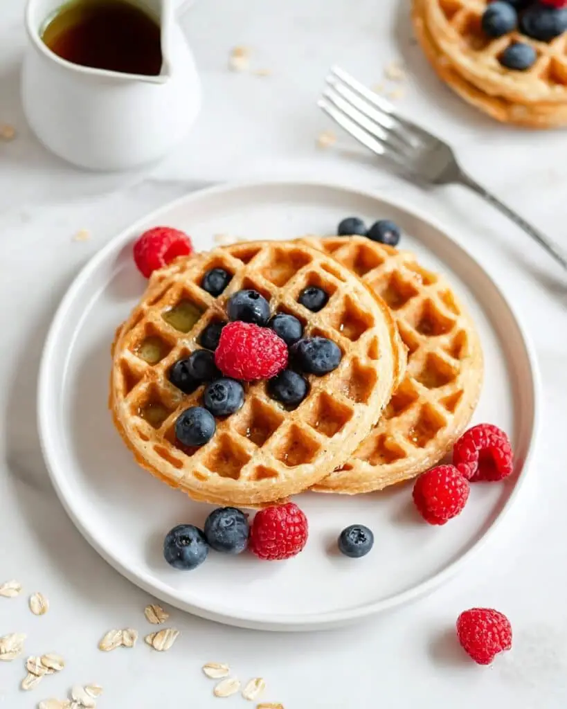 Healthy Oat Waffles Recipe