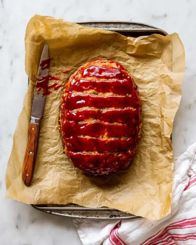 Healthy Ground Chicken Meatloaf with Tomato Glaze Recipe