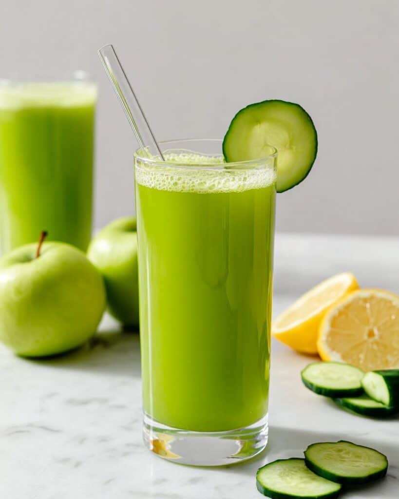Refreshing Cucumber Lemon Green Apple Juice Recipe