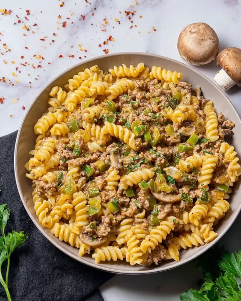 Philly Cheesesteak Pasta Recipe