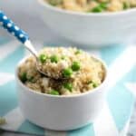 Quinoa with Fresh Peas and Feta Cheese Recipe