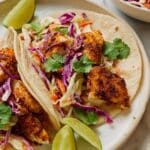Air Fryer Fish Tacos with Cilantro Lime Slaw Recipe