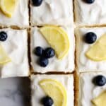 Lemon Blueberry Sheet Cake with Lemon Cream Cheese Frosting Recipe
