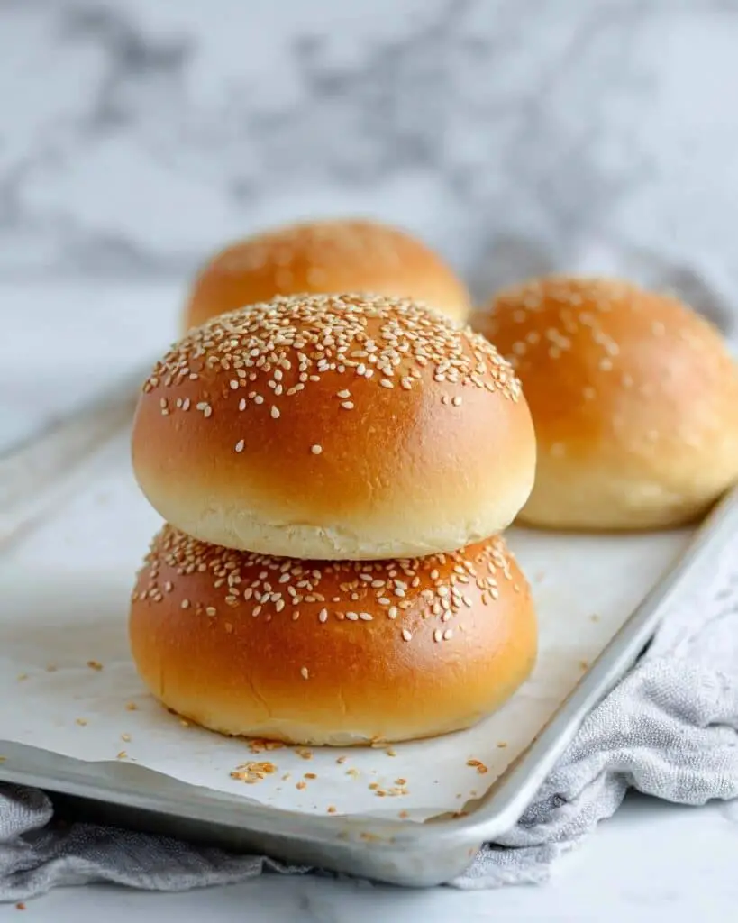 One Hour Sourdough Discard Burger Buns Recipe