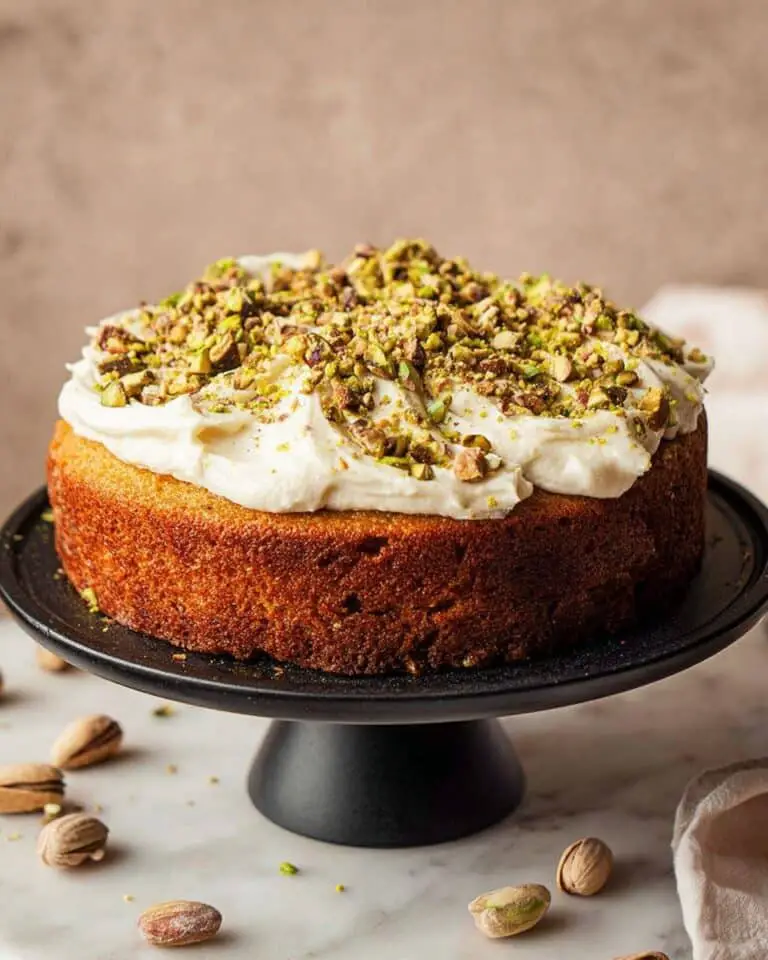 Pistachio Cake with Cream Cheese Icing Recipe