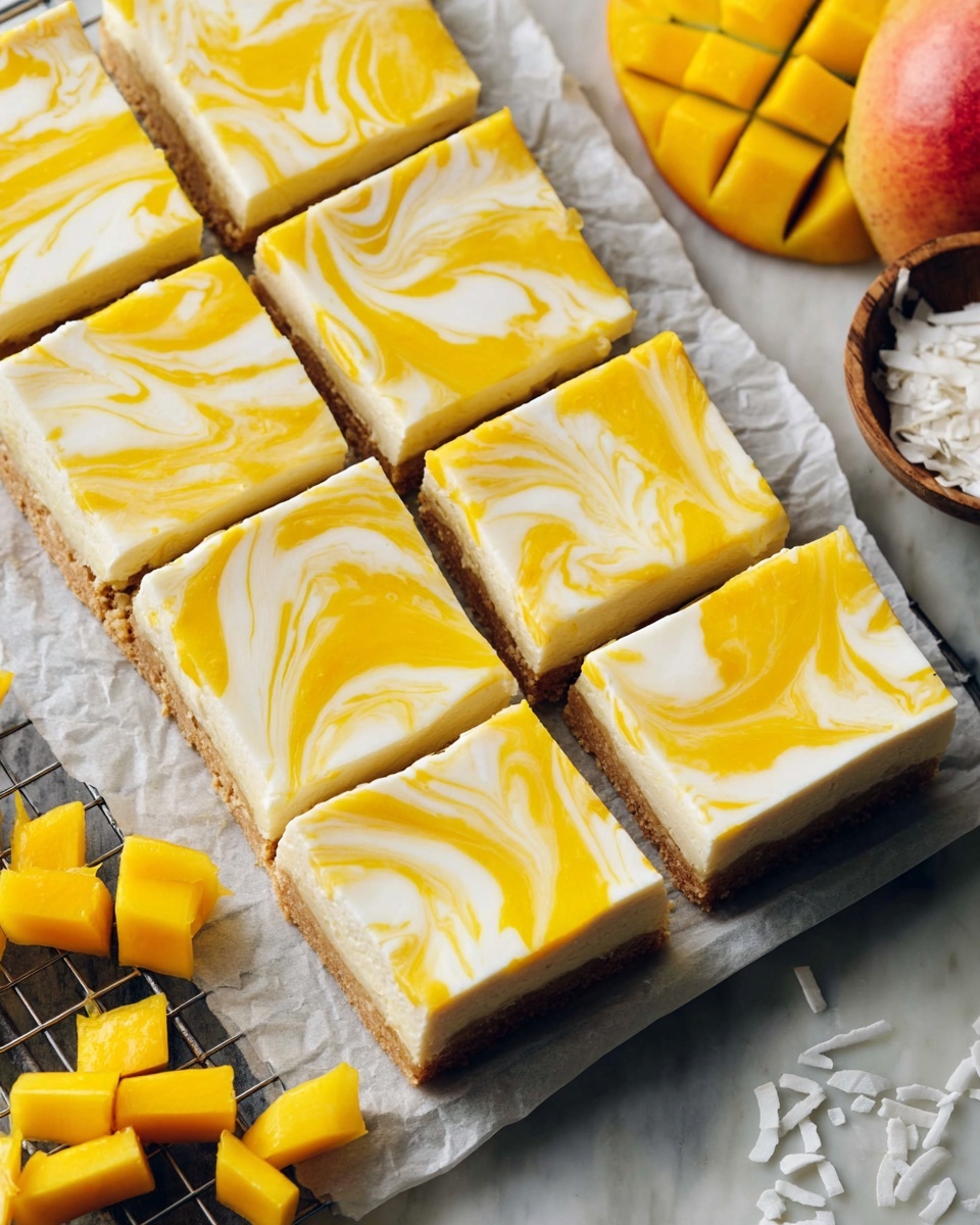 Coconut Mango Cheesecake Bars Recipe