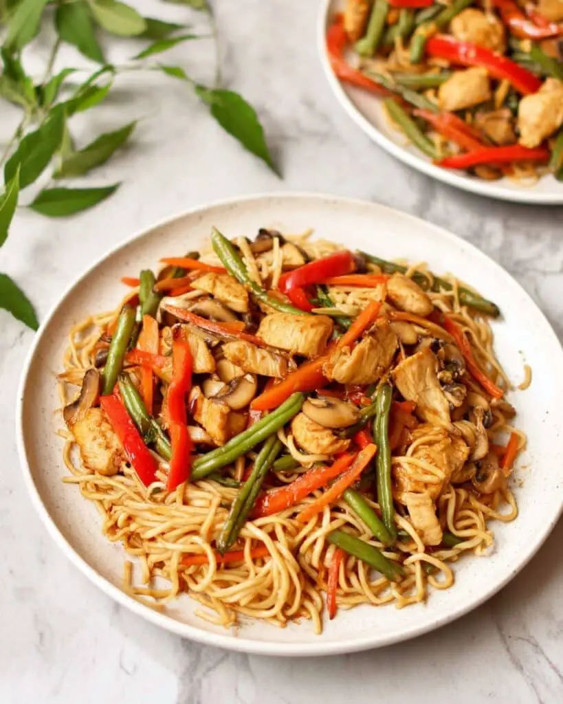 Sweet and Sour Chicken with Noodles and Vegetables Recipe