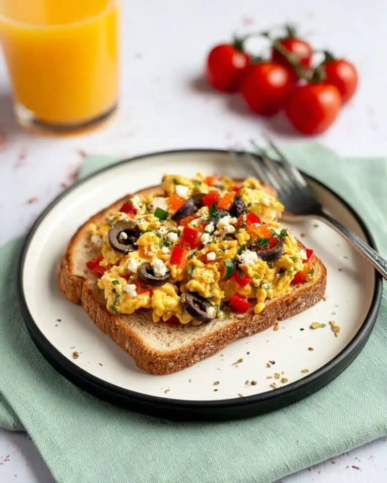 Mediterranean Scrambled Eggs with Feta Recipe