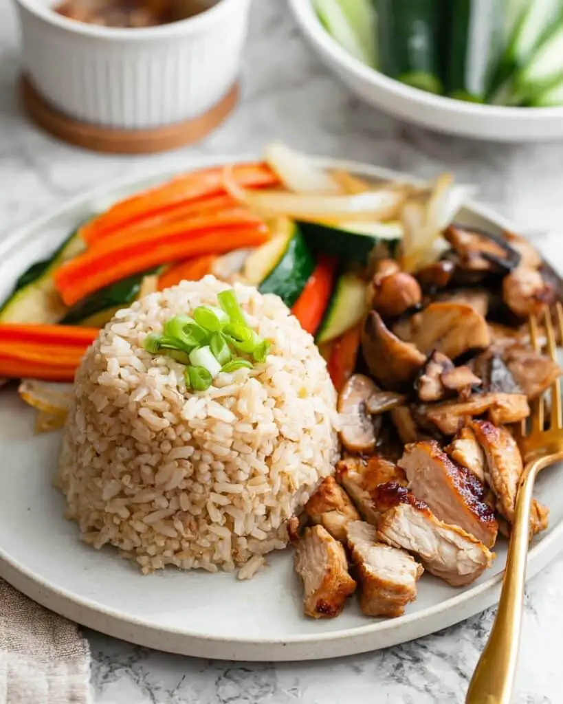 Hibachi Chicken with Fried Rice, Vegetables, and Yum Yum Sauce Recipe