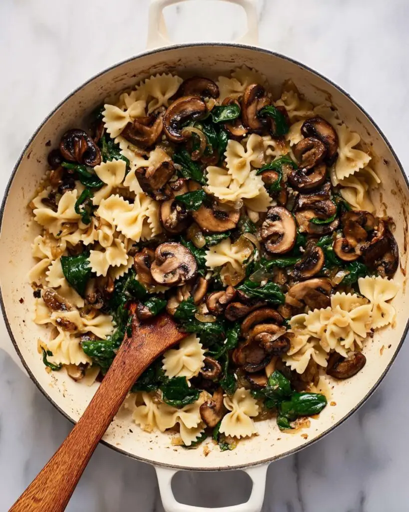 Spinach & Mushroom Pasta Recipe