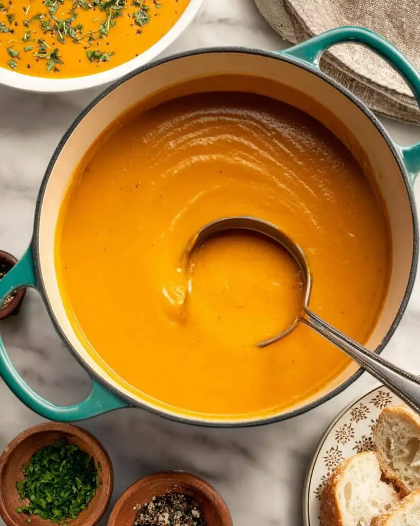 Maple Roasted Sweet Potato and Carrot Soup Recipe