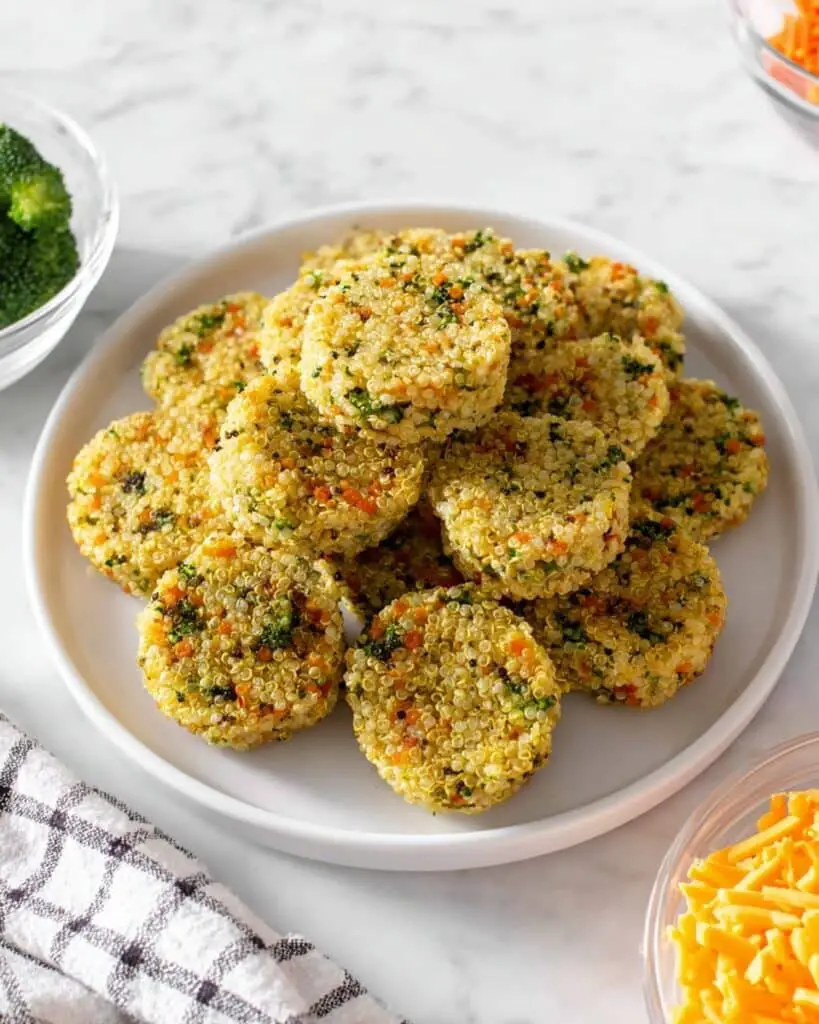 Cheesy Broccoli Quinoa Bites Recipe