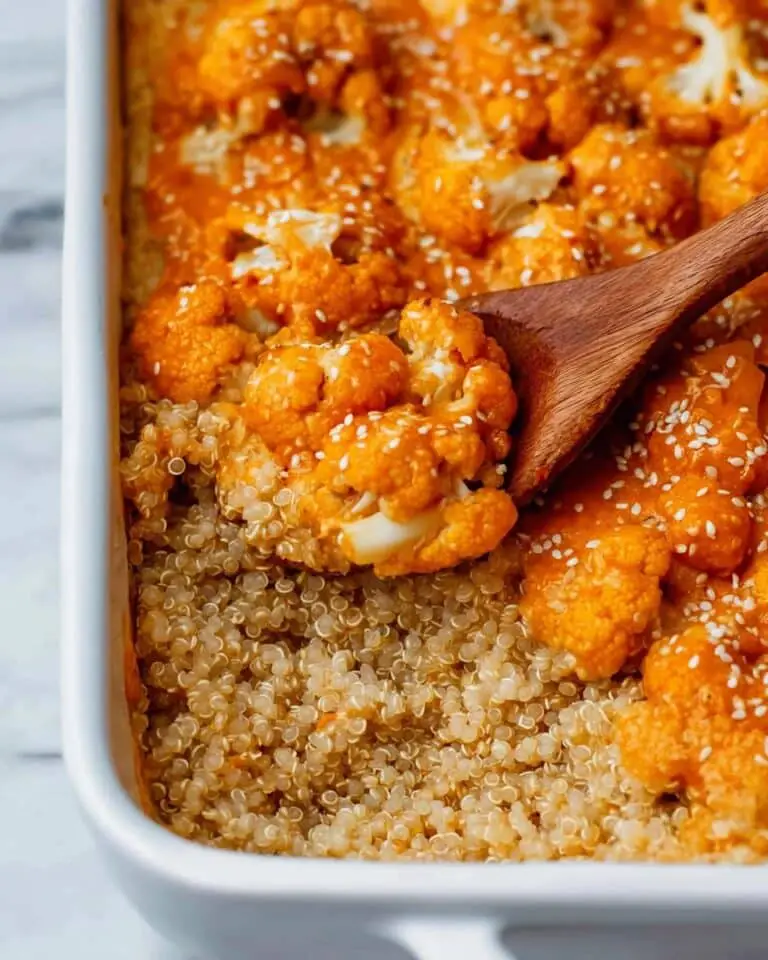 Buffalo Cauliflower Quinoa Casserole Recipe