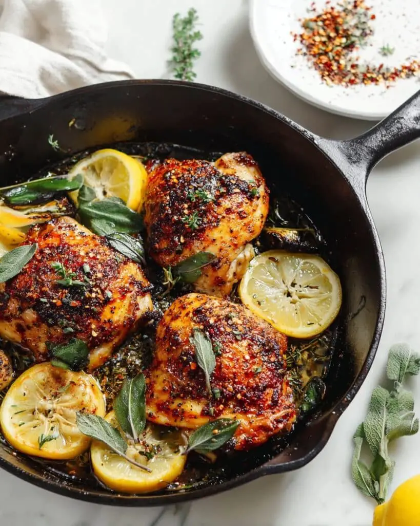 Lemon & Herb Roasted Chicken Thighs Recipe