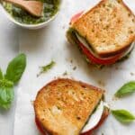 Mozzarella and Roasted Red Pepper Pesto Panini Recipe