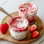 Strawberries and Cream Overnight Oats Recipe