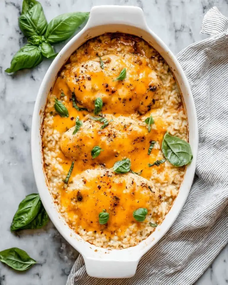 Chicken and Rice Casserole with Cheddar and Onion Soup Recipe