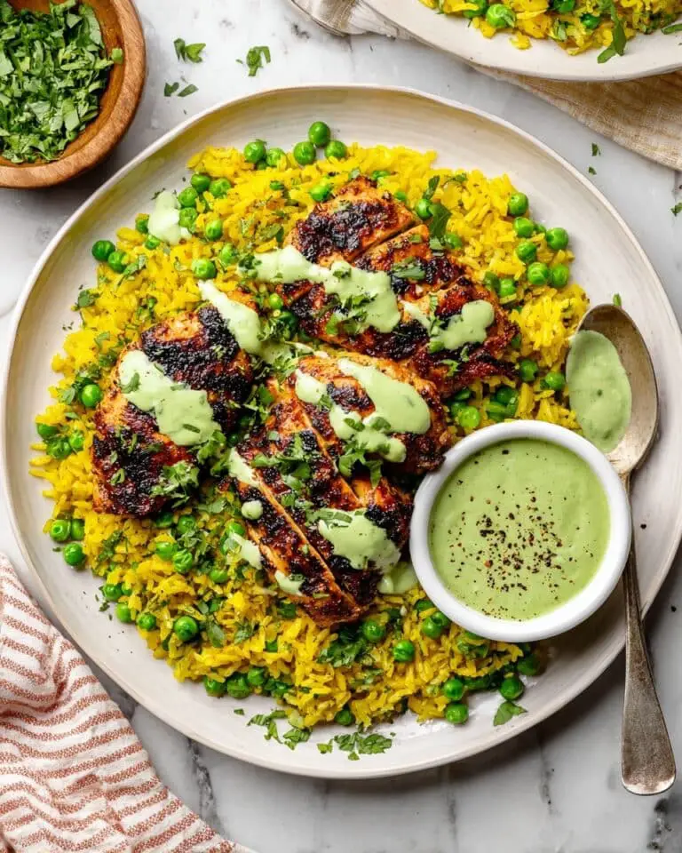 Peruvian Chicken and Rice with Green Sauce Recipe