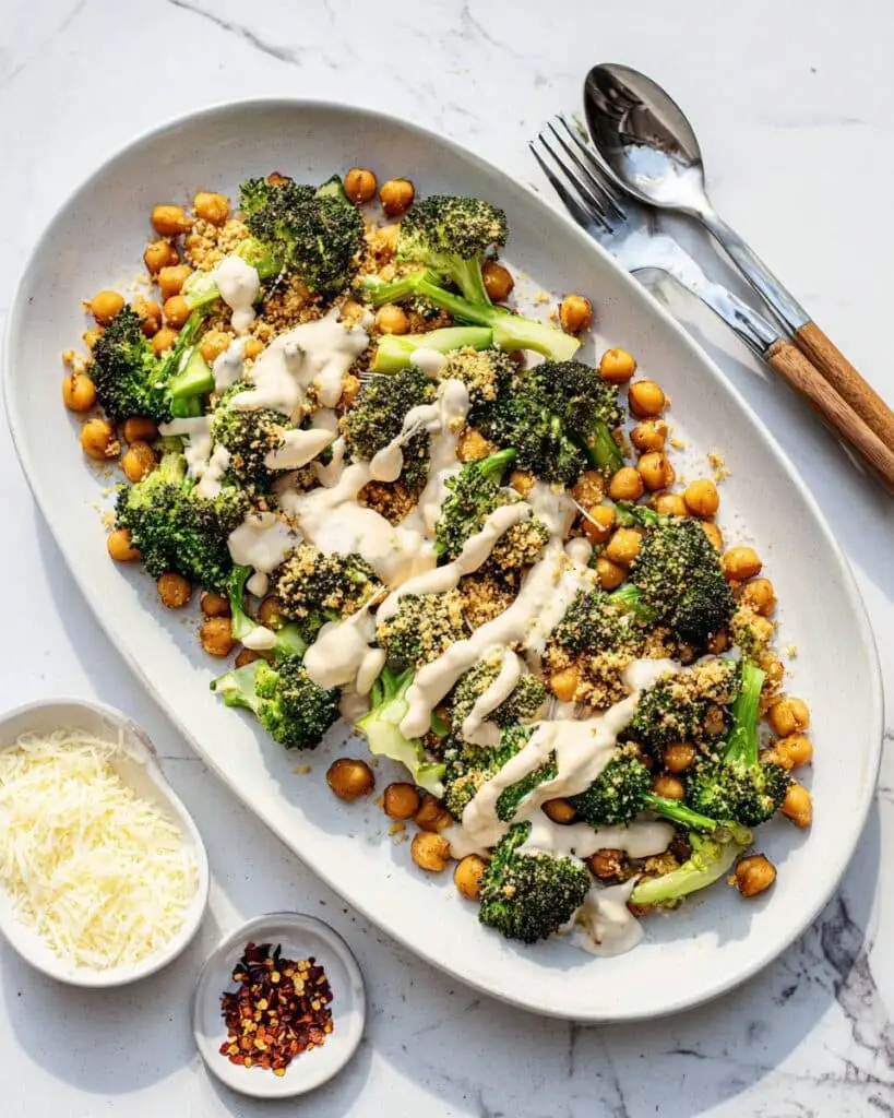 Roasted Broccoli Caesar Salad Recipe