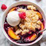 Easy Peach and Raspberry Cobbler Recipe